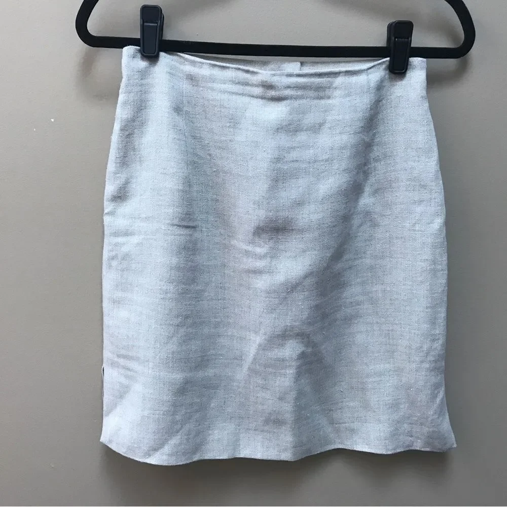 4 for $20 Warm Cream High Waisted Linen Pencil Skirt